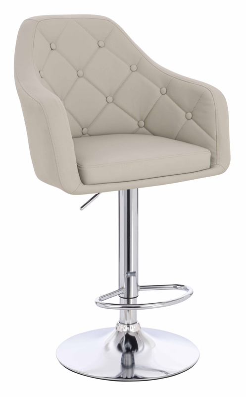 HOKER HR831W ECRU EKOSKÓRA PREMIUM SOFT CHROMOWANA PODSTAWA