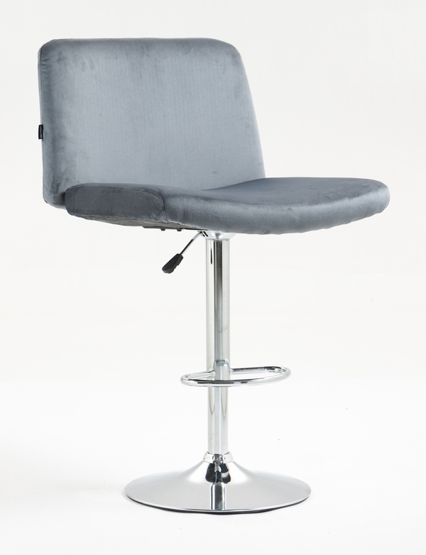 HOKER HR150W GRAFITOWY WELUR CHROMOWANA PODSTAWA