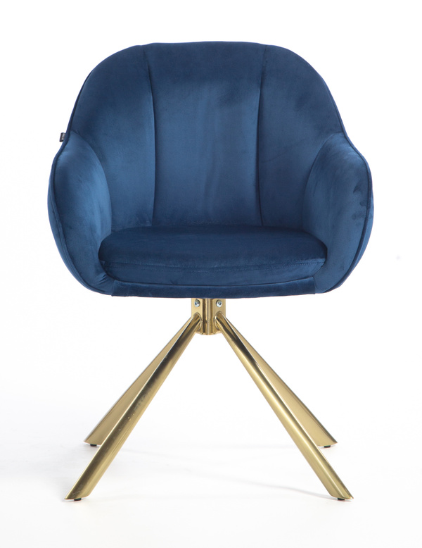 HOKER HR2055 CIEMNE MORZE WELUR ZŁOTY PAJĄK