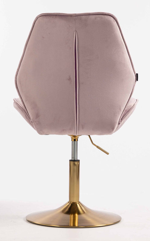 FOTEL HR350N WRZOSOWY WELUR ZŁOTA PODSTAWA