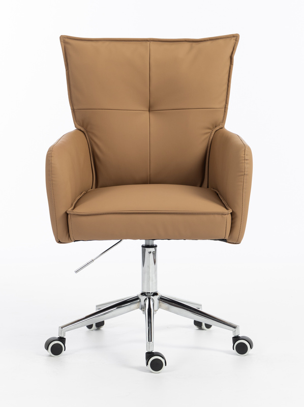 HOKER HR250K KARMELOWY EKOSKÓRA PREMIUM SOFT CHROMOWANA PODSTAWA