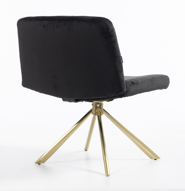 HOKER HR150 PAJĄK CZARNY WELUR  ZŁOTA PODSTAWA