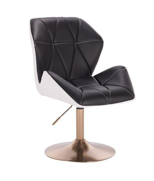 HOKER HR212 CZARNO-BIAŁY ZŁOTA PODSTAWA