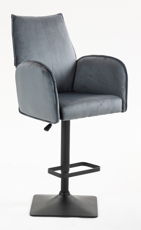 FOTEL HR280KW GRAFITOWY WELUR CZARNA PODSTAWA