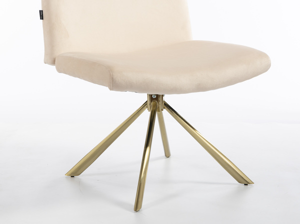 HOKER HR150 PAJĄK KREMOWY WELUR  ZŁOTA PODSTAWA