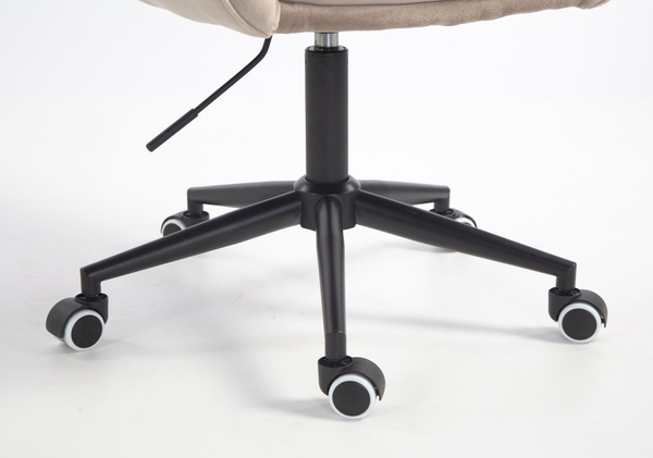 FOTEL HR2055K LATTE WELUR CZARNA PODSTAWA