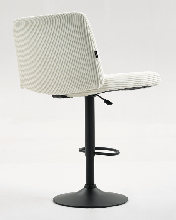 HOKER HR150W BIAŁY SZTRUKS CZARNA PODSTAWA