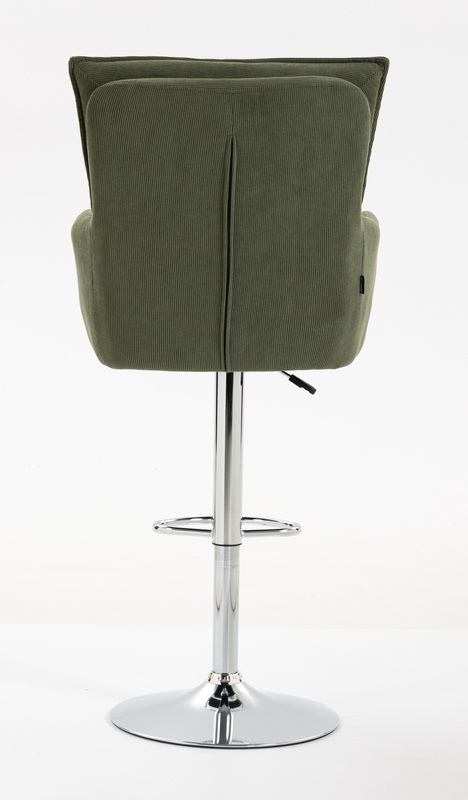 HOKER HR250W ZIELONY SZAŁWIA PREMIUM CORD SZTRUKS CHROMOWANA PODSTAWA