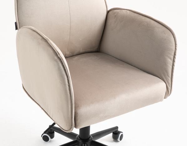 FOTEL HR280K LATTE WELUR CZARNA PODSTAWA