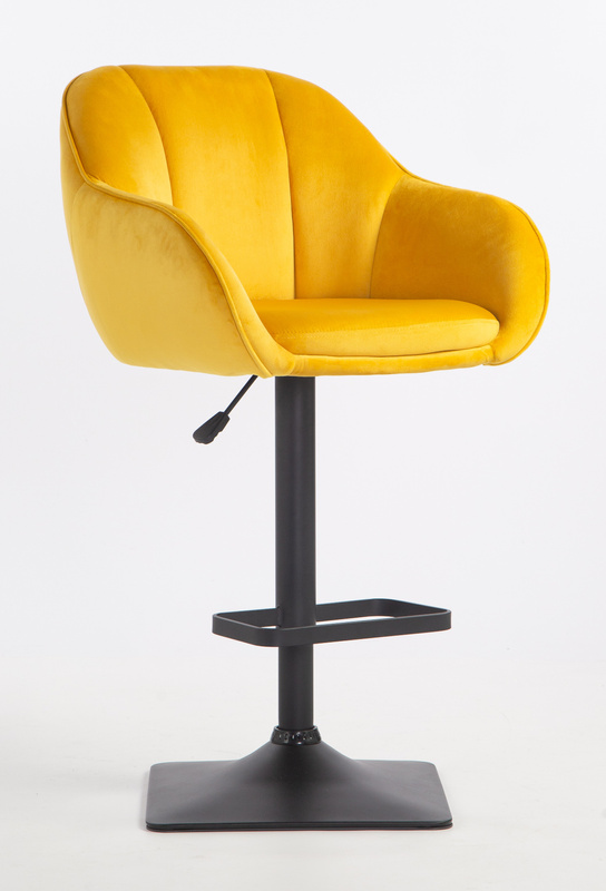 HOKER HR2055KW ŻÓŁTY WELUR CZARNA PODSTAWA