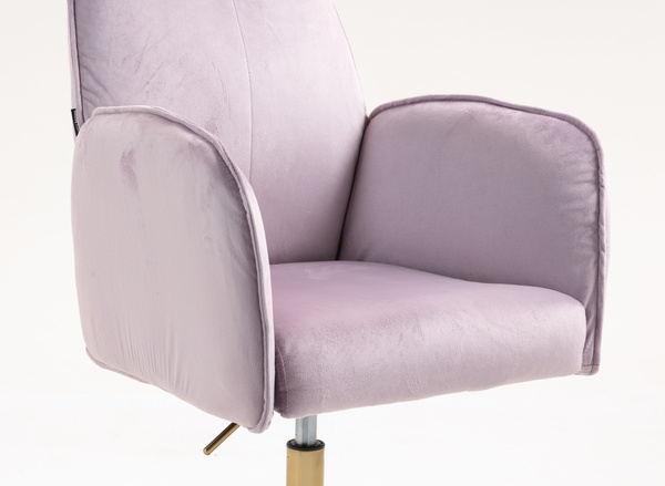 FOTEL HR280N WRZOSOWY WELUR ZŁOTA PODSTAWA