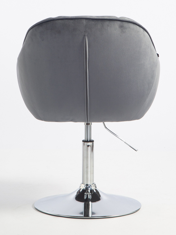 HOKER HR2055N GRAFITOWY WELUR CHROMOWANA PODSTAWA