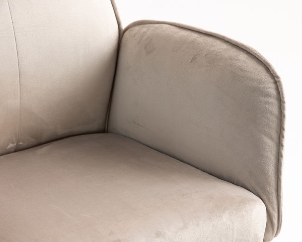 FOTEL HR280W LATTE WELUR CZARNA PODSTAWA