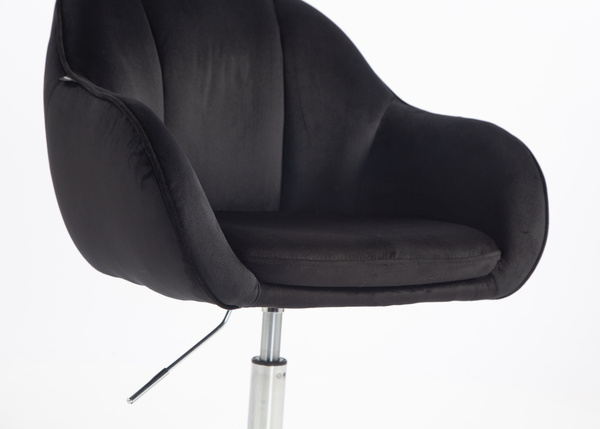 HOKER HR2055N CZARNY WELUR CHROMOWANA PODSTAWA