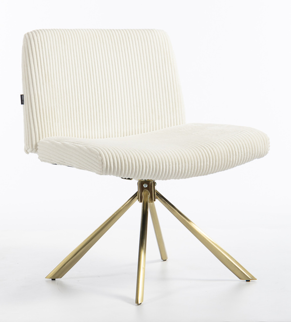 HOKER HR150 PAJĄK BIAŁY SZTRUKS ZŁOTA PODSTAWA