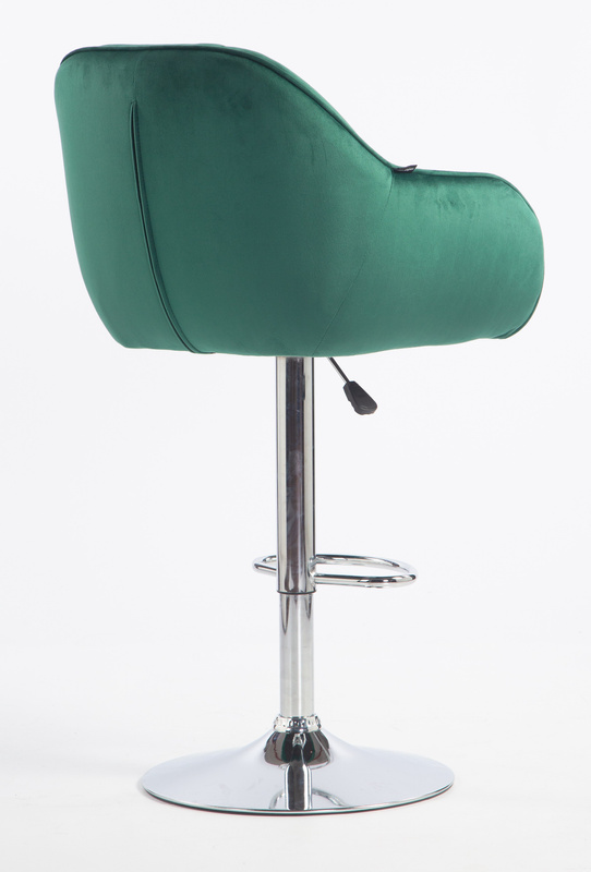 HOKER HR2055W BUTELKOWA ZIELEŃ WELUR CHROMOWANA PODSTAWA