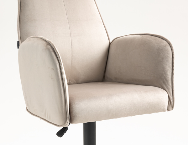 FOTEL HR280KW LATTE WELUR CZARNA PODSTAWA