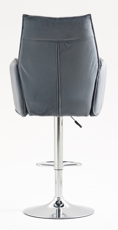 FOTEL HR280W GRAFITOWY WELUR CHROMOWANA PODSTAWA