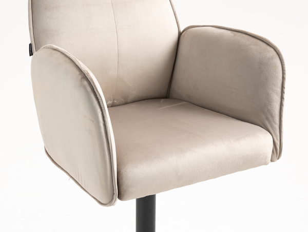 FOTEL HR280KW LATTE WELUR CZARNA PODSTAWA