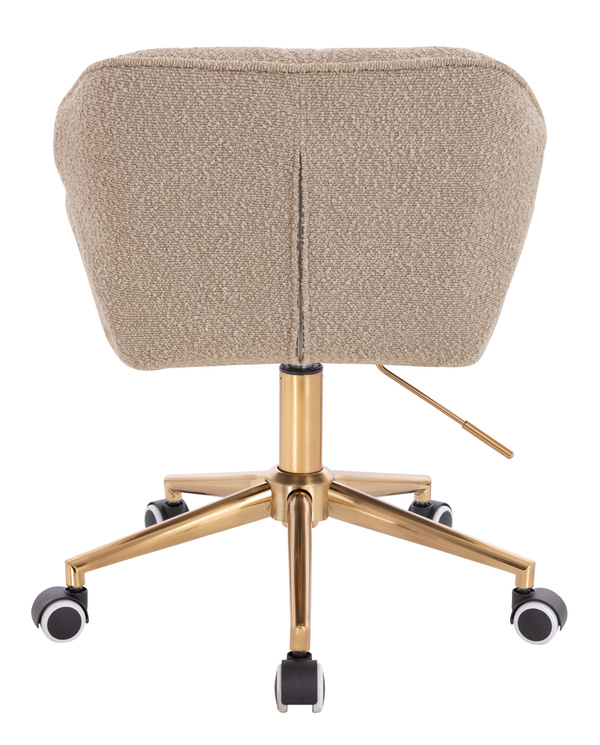 FOTEL HR111K LATTE BARANEK ZŁOTA PODSTAWA