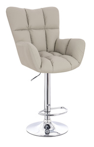 HOKER HR650W ECRU EKOSKÓRA PREMIUM SOFT CHROMOWANA PODSTAWA