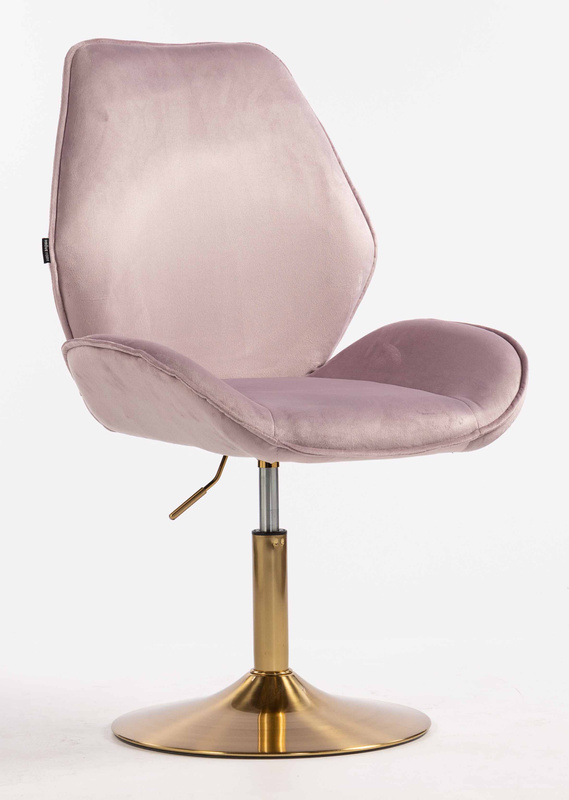 FOTEL HR350N WRZOSOWY WELUR ZŁOTA PODSTAWA