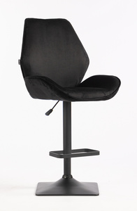 FOTEL HR350KW CZARNY WELUR CZARNA PODSTAWA