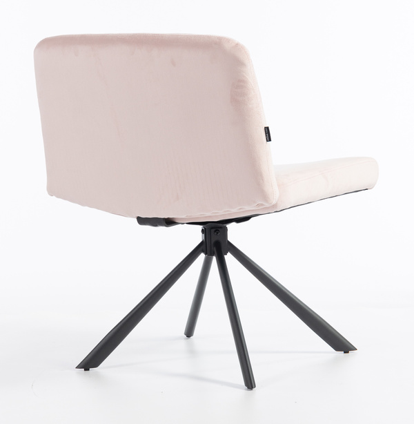 HOKER HR150 PAJĄK PUDROWY RÓŻ WELUR CZARNA PODSTAWA