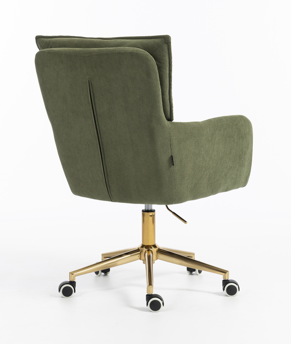 HOKER HR250K ZIELONY SZAŁWIA PREMIUM CORD SZTRUKS ZŁOTA PODSTAWA