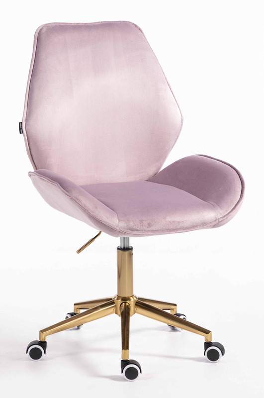 FOTEL HR350K WRZOSOWY WELUR ZŁOTA PODSTAWA