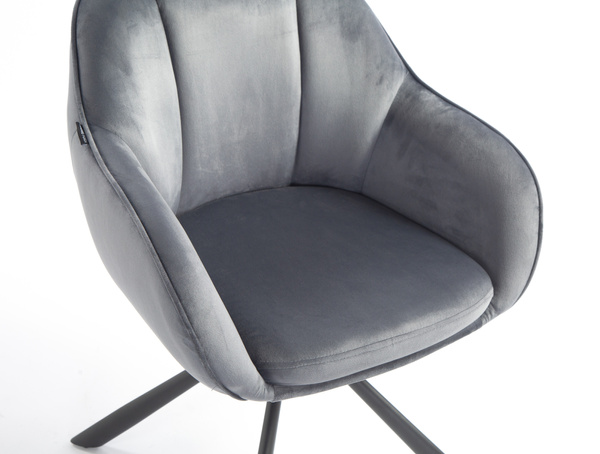 HOKER HR2055 GRAFITOWY WELUR CZARNY PAJĄK