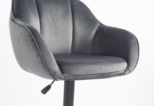 HOKER HR2055KW GRAFITOWY WELUR CZARNA PODSTAWA