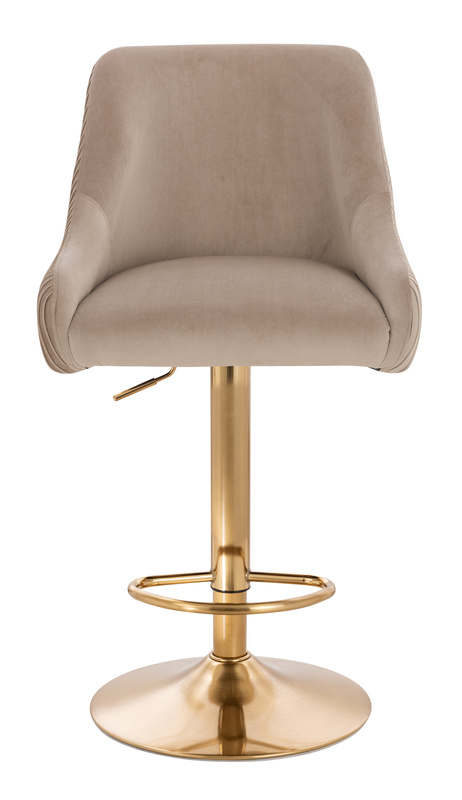 FOTEL HR920W LATTE WELUR ZŁOTA PODSTAWA