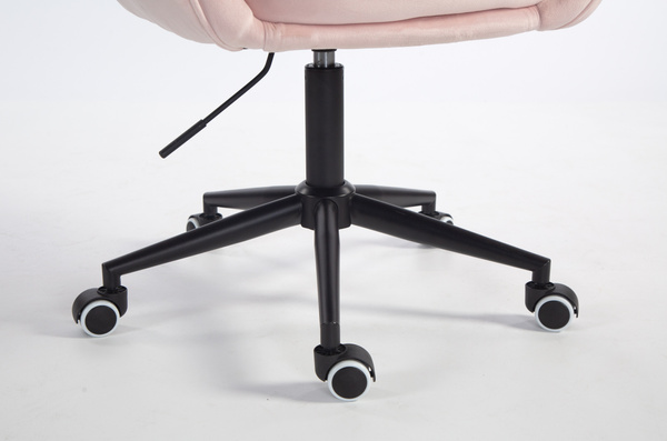 HOKER HR2055K PUDROWY RÓŻ WELUR CZARNA PODSTAWA