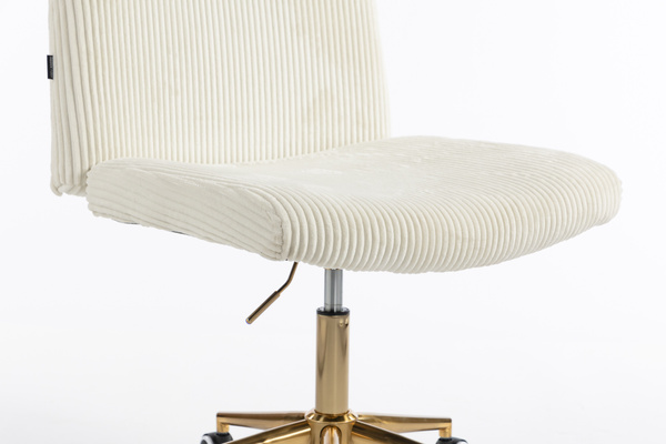 HOKER HR150K BIAŁY SZTRUKS ZŁOTA PODSTAWA