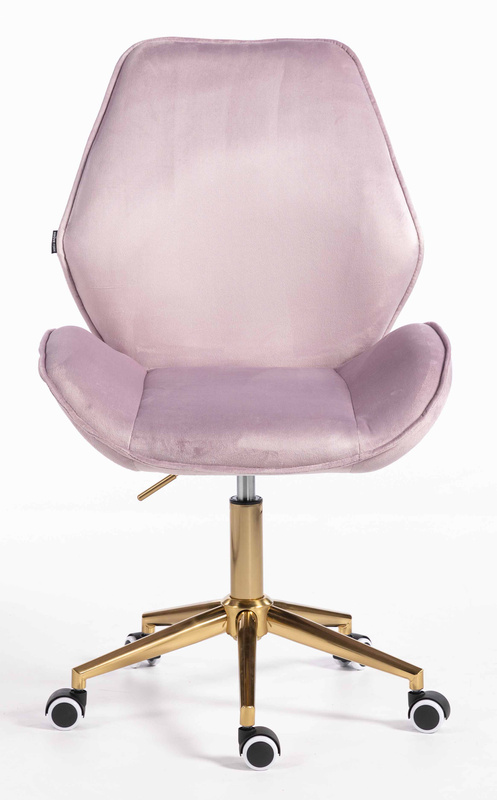 FOTEL HR350K WRZOSOWY WELUR ZŁOTA PODSTAWA