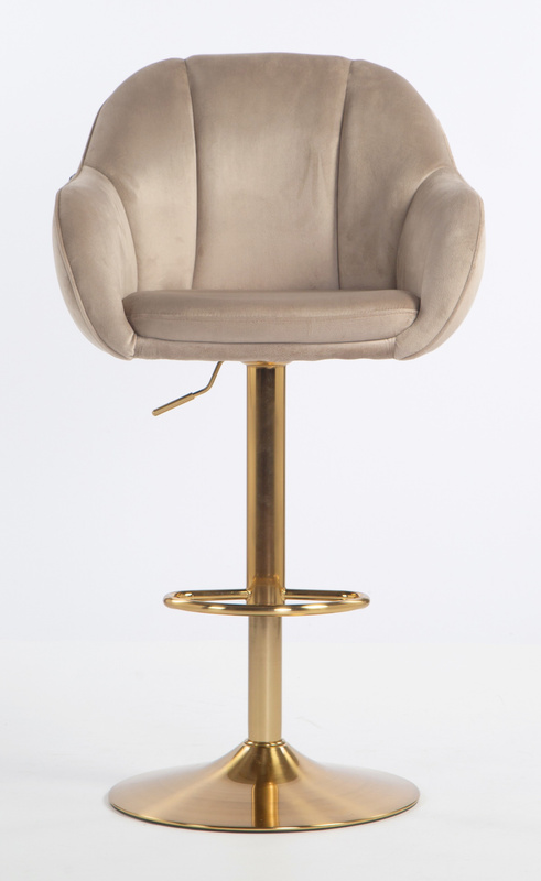 HOKER HR2055W LATTE WELUR ZŁOTA PODSTAWA