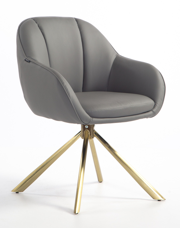 FOTEL HR2055 SZARY ZŁOTY PAJĄK