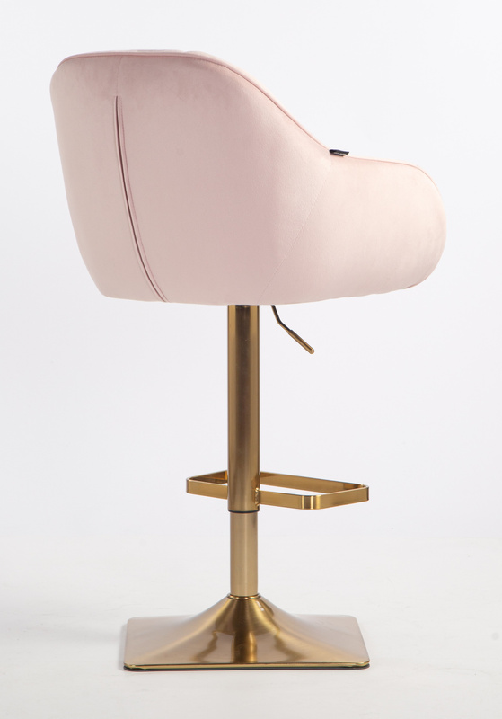 HOKER HR2055KW PUDROWY RÓŻ WELUR ZŁOTA PODSTAWA