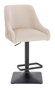 FOTEL HR920KW KREMOWY WELUR CZARNA PODSTAWA