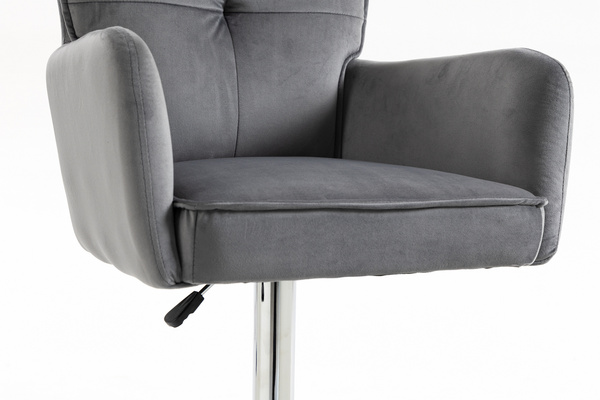 HOKER HR250W GRAFITOWY WELUR  CHROMOWANA PODSTAWA