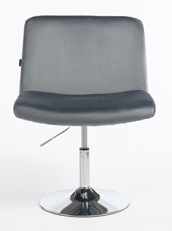 HOKER HR150N GRAFITOWY WELUR CHROMOWANA PODSTAWA