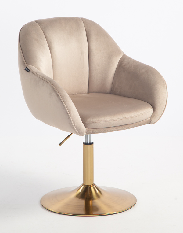 HOKER HR2055N LATTE WELUR ZŁOTA PODSTAWA