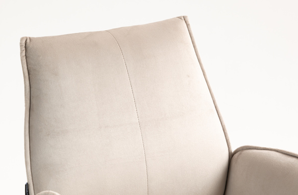 FOTEL HR280KW LATTE WELUR CZARNA PODSTAWA