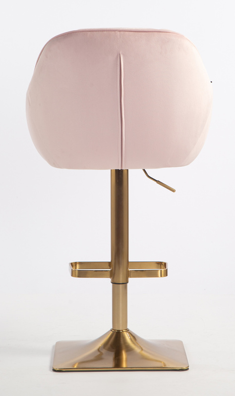 HOKER HR2055KW PUDROWY RÓŻ WELUR ZŁOTA PODSTAWA