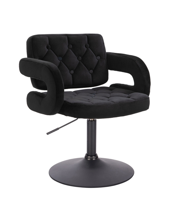 HOKER HR8403N CZARNY WELUR CZARNA PODSTAWA