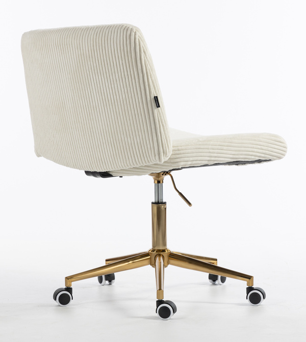 HOKER HR150K BIAŁY SZTRUKS ZŁOTA PODSTAWA