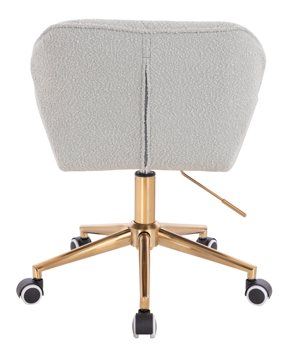 FOTEL HR111K SZARY BARANEK ZŁOTA PODSTAWA