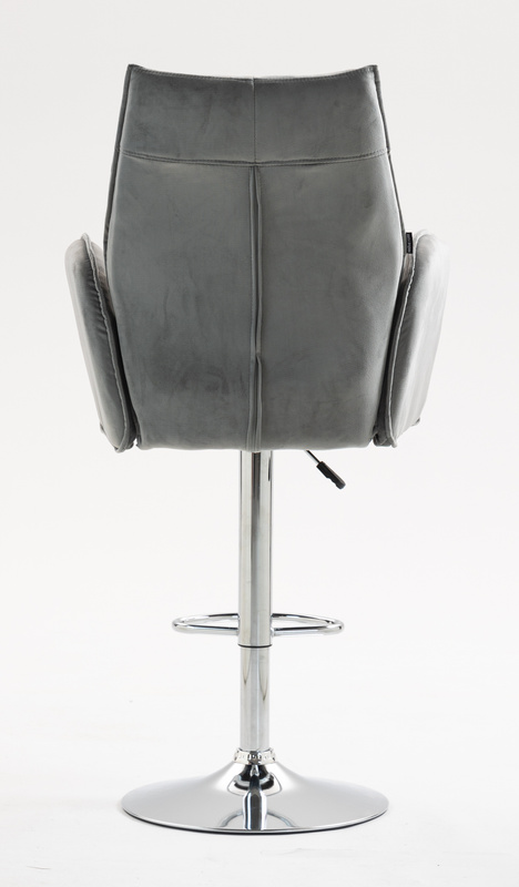 FOTEL HR280W STALOWY WELUR CHROMOWANA PODSTAWA