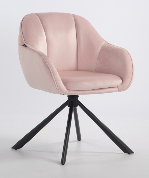 HOKER HR2055 PUDROWY RÓŻ WELUR CZARNY PAJĄK